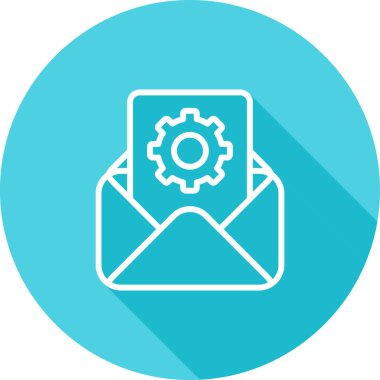 e- posta iletisi simgesi, vektör illüstrasyonu 