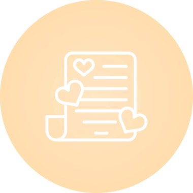 Romantik şiir ikonunun vektör illüstrasyonu