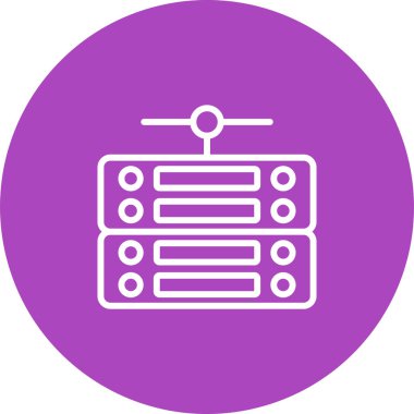 Sunucu modern simgesinin vektör illüstrasyonu