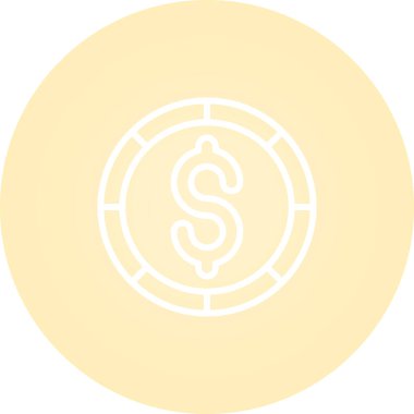 Dolar. Web simgesi basit illüstrasyon 