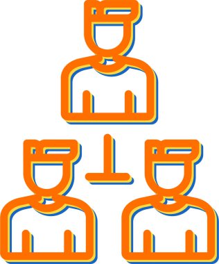 organizasyon web simgesi vektör illüstrasyonu