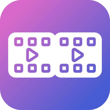 film simgesi, vektör illüstrasyonu 