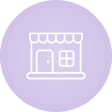 mağaza web simgesi, basit vektör illüstrasyonu