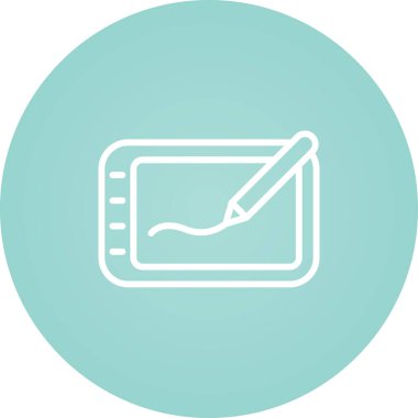 Grafik Tableti modern simgesinin vektör illüstrasyonu