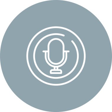 Çember Mikrofon Simgesi, Kayıt Düğmesi, Kayıt İşareti, Vektör 