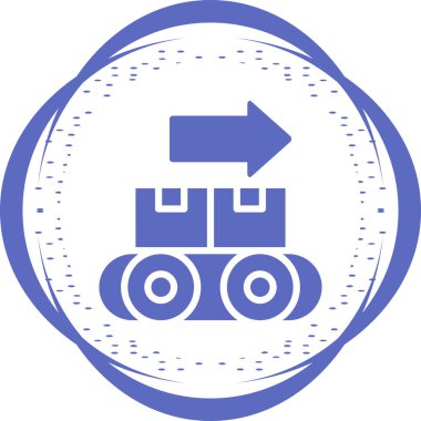  Taşıyıcı simgesi, vektör illüstrasyonu