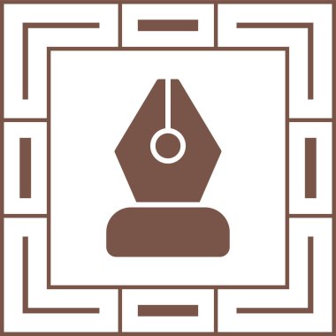 Nib kalem simgesi basit illüstrasyon