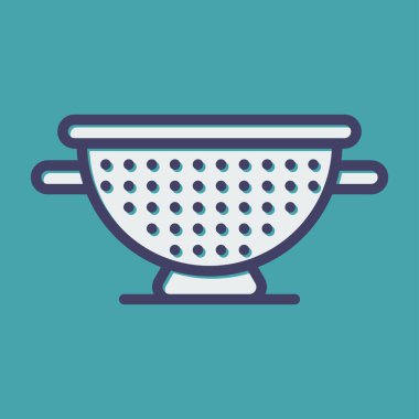 Colander web simgesi vektör illüstrasyonu 