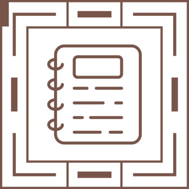 Adres Defteri web simgesi, basit vektör illüstrasyonu