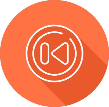 vector illustration,  Rewind Circle Icon