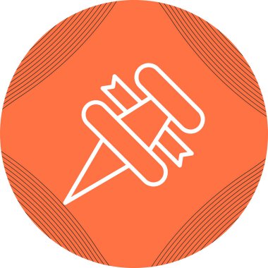 Kurdele simgesi, sosyal medya, Instagram pin sembolü, vektör illüstrasyonlu raptiye 