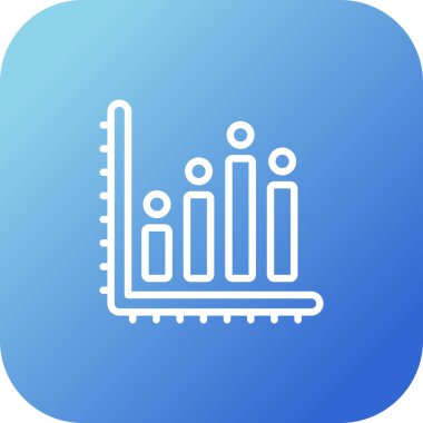Çubuk Grafik simgesi, vektör illüstrasyonu basit tasarım