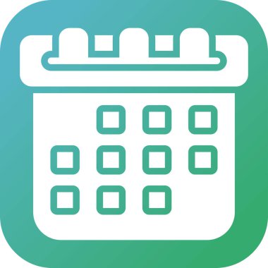 Takvim simgesi, vektör çizimi 