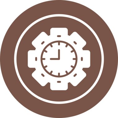 Zaman web simgesi vektör illüstrasyonu 