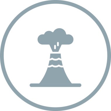 Volkan Web simgesi, vektör illüstrasyonu