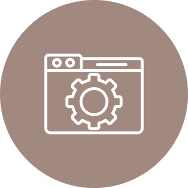 Web tarayıcı simgesi, vektör illüstrasyonu basit tasarım