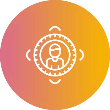 Hedef Seyirci Web simgesi, basit vektör illüstrasyonu