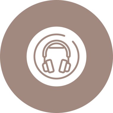 kulaklık simgesi web basit illüstrasyon