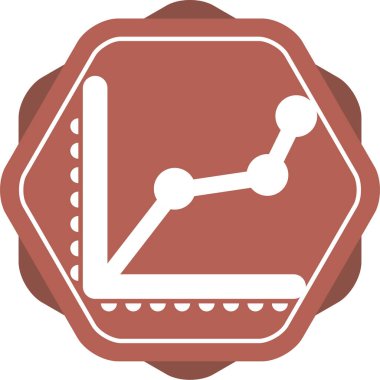 Line Chart web icon, vector illustration