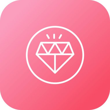 Elmas web simgesi, vektör çizim