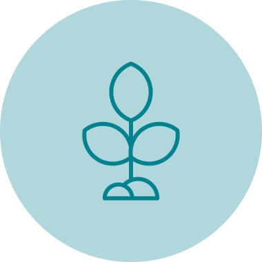 Bir bitki simgesinin vektör illüstrasyonu