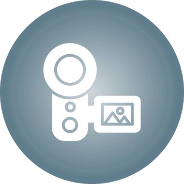 video kamera simgesi, vektör illüstrasyonu  