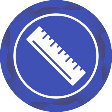 cetvel web simgesi, basit vektör illüstrasyonu