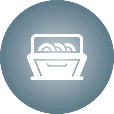 Bulaşık makinesi simge vektör çizim