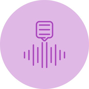 Dijital Ses Kayıt Ağı simgesi, basit vektör illüstrasyonu