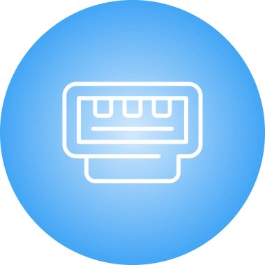 Beyaz arkaplanda izole edilmiş ince doğrusal rj45 dış hat simgesi