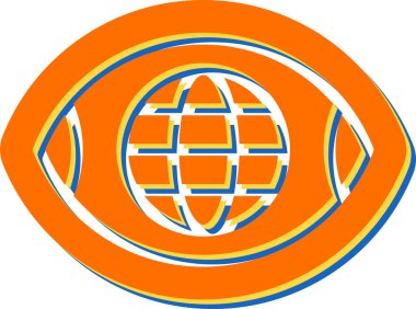Göz. Web simgesi basit illüstrasyon 