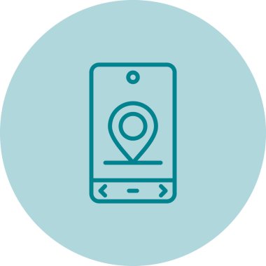 Pin Konum web simgesi, basit vektör illüstrasyonu