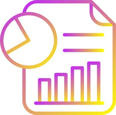 Analizler Düz simge, vektör raporla 