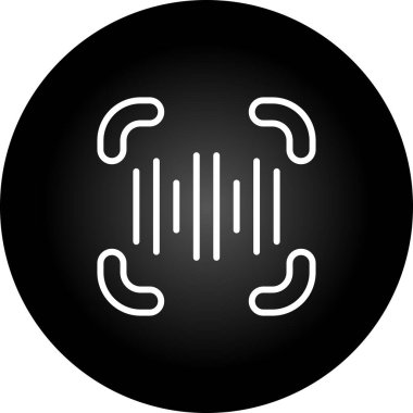 Ses Tanıma Ağı simgesi, basit vektör illüstrasyonu