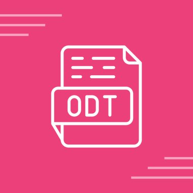 odt dosya biçimi simgesi, vektör illüstrasyonu