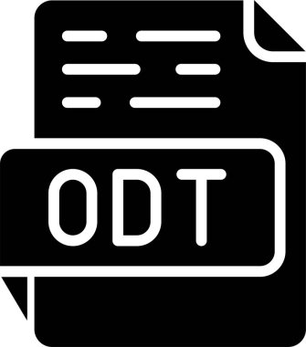 odt dosya biçimi simgesi, vektör illüstrasyonu