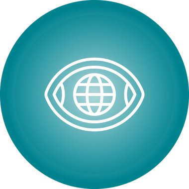 Göz. Web simgesi basit illüstrasyon 