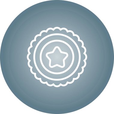 Rozet web simgesi, basit vektör illüstrasyonu