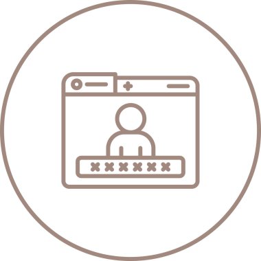 giriş simgesi vektör illüstrasyonu 