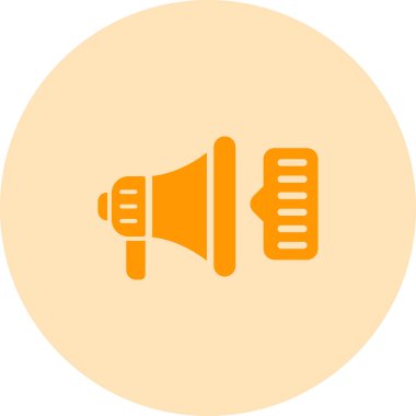 Hoparlör simgesi, web basit illüstrasyon. Pazarlama sembolü