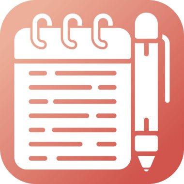 Memo pad modern simgesinin vektör illüstrasyonu