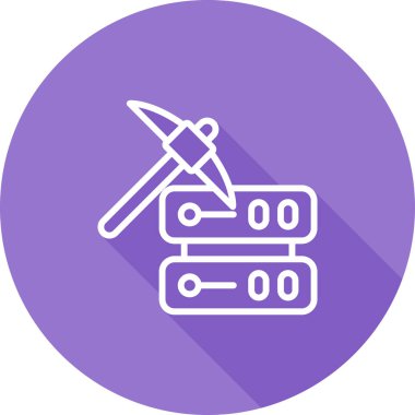 Veri Madencilik simgesinin vektör çizimi 