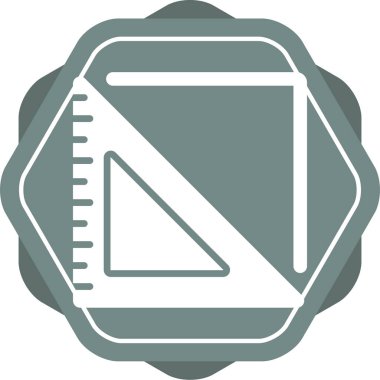 Üçgen cetvel kutsal kişilerin resmi, vektör çizim 