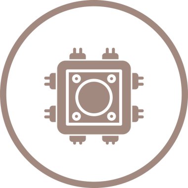 Kablo bezi. Web simgesi basit illüstrasyon