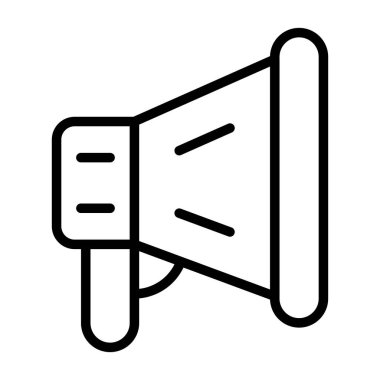 megafon web simgesi, vektör çizim