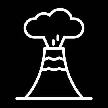 Volkan Web simgesi, vektör illüstrasyonu