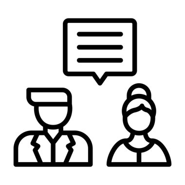 Tartışın. Web simgesi vektör illüstrasyonu