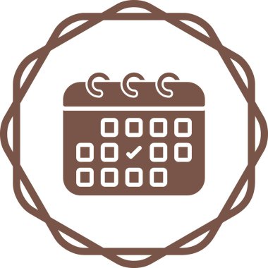 İşaretleme simgesi vektör illüstrasyonlu takvim