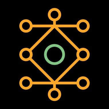 Ağ Analizi web simgesi, basit vektör illüstrasyonu