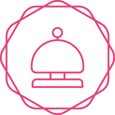 Kapıcı Bell Simge Vektörü. Otel Çanı Sembol İllüstrasyonu.